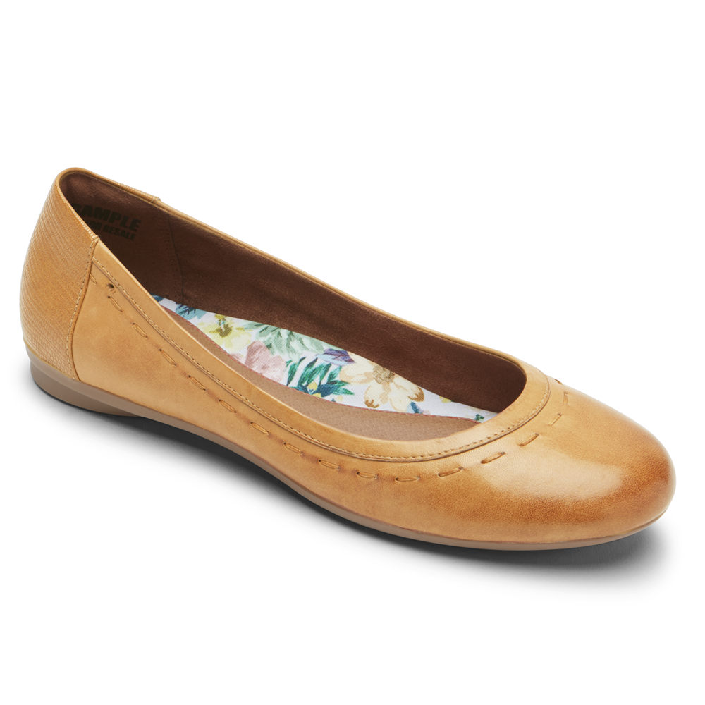 Rockport Flats Sko Dame Gul - Cobb Hill Maiika Ballet - UIVK38047